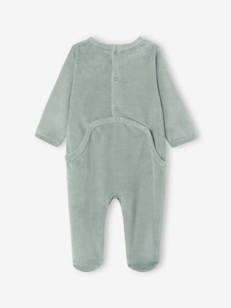 Pack of 2 The Lion King Sleepsuits in Velour by Disney® for Babies sage green 