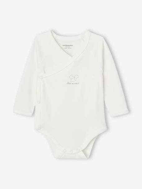 Pack of 5 Long Sleeve Bodysuits for Newborns, Squirrel pale blue 