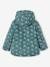 Hooded Parka with Sherpa Lining & Flower Motifs for Girls emerald green 