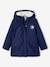 Raincoat with Sherpa Lining for Girls lichen+navy blue+pale pink 