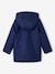 Raincoat with Sherpa Lining for Girls navy blue+pale pink 