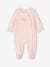 Set of 2 'Small Flower' Sleepsuits in Velour for Baby Girls rosy 