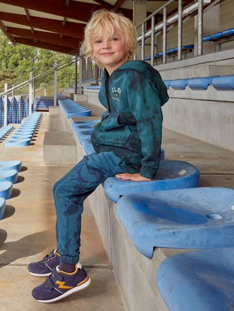 Sports Tie-Dye Jacket with Zip, for Boys BLUE DARK WASCHED 