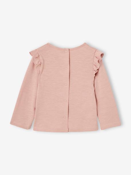 Printed Long Sleeve Top for Babies ecru+rosy 