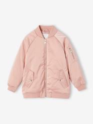 Girls-Coats & Jackets-Jackets-Bomber Jacket with Satiny Effect for Girls