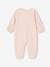 Set of 2 'Small Flower' Sleepsuits in Velour for Baby Girls rosy 