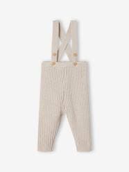 Baby-Trousers & Jeans-Tricot Leggings with Braces for Babies