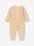 Pack of 3 Velour Sleepsuits, Special Opening for Newborns, for Babies aqua green+dusky pink+golden yellow 