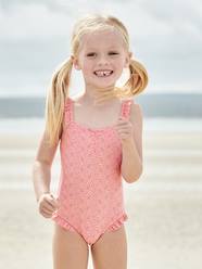 Printed Swimsuit with Ruffle, for Girls