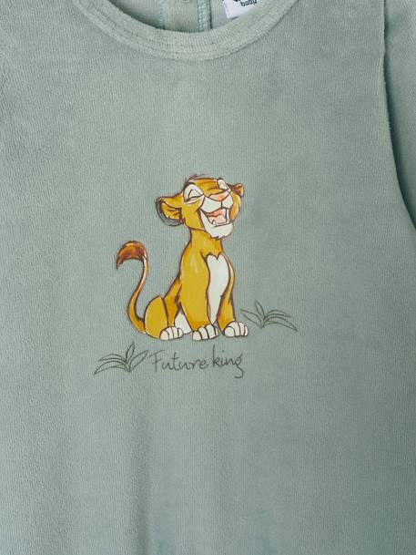 Pack of 2 The Lion King Sleepsuits in Velour by Disney® for Babies sage green 