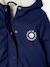 Raincoat with Sherpa Lining for Girls navy blue+pale pink 