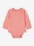 Pack of 3 Heart Bodysuits with Long Sleeves + Cutaway Shoulders in Organic Cotton for Babies sweet pink 