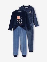 Boys-Pack of 2 "Space" Pyjamas in Velour for Boys