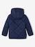 Padded Coat with Hood & Sherpa Lining for Girls blush+navy blue 