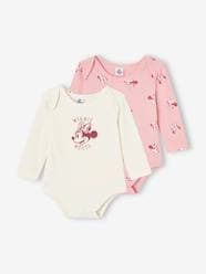 Baby-Bodysuits & Sleepsuits-Pack of 2 Minnie Mouse Bodysuits by Disney® for Babies