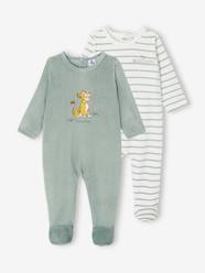 Baby-Pack of 2 The Lion King Sleepsuits in Velour by Disney® for Babies