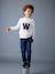 Top with Letter Appliqué, for Boys ecru 