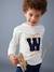 Top with Letter Appliqué, for Boys ecru 