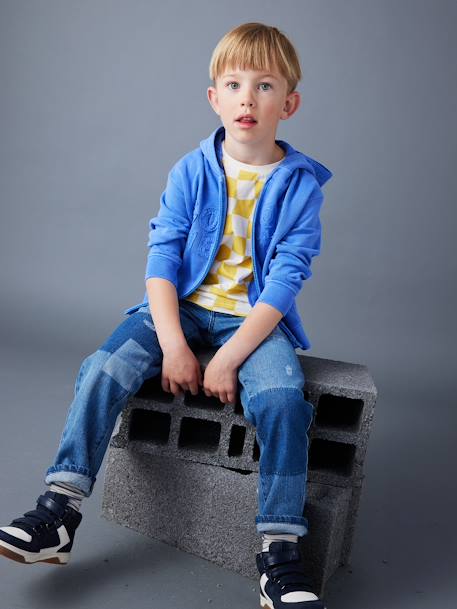 Jeans with Patches for Boys double stone 