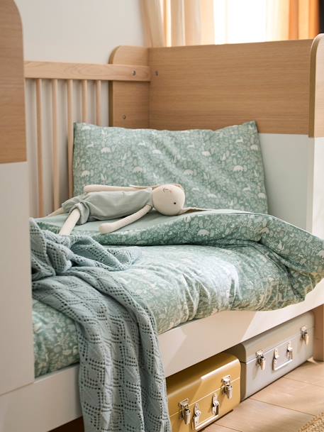 Duvet Cover for Babies, In the Woods sage green 