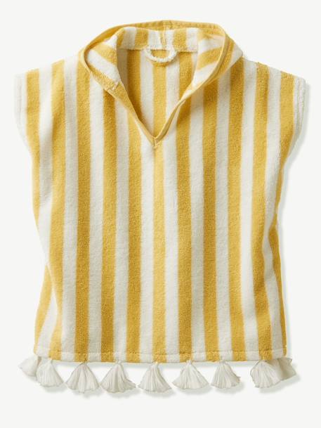 Striped Bathing Poncho for Babies Blue+GREEN MEDIUM METALLIZED+Pink+striped yellow 