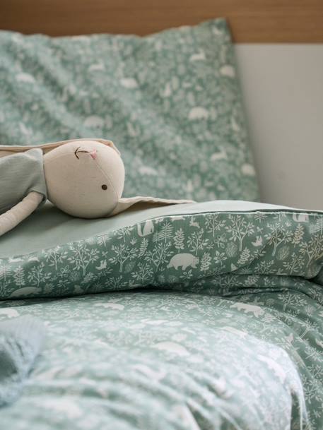 Duvet Cover for Babies, In the Woods sage green 