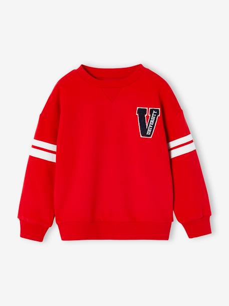 Sweatshirt with Round Neckline, for Boys red 