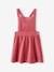 Corduroy Apron Dress & Top Ensemble for Girls green+rose 