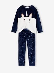 Girls-Nightwear-Unicorn Pyjamas in Velour for Girls