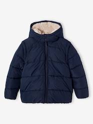 -Convertible Padded Jacket with Removable Hood & Sleeves for Boys