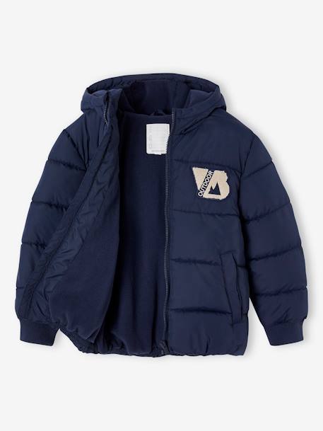 Varsity Jacket for Boys navy blue+red 