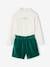 Corduroy Shorts + Top for Girls green 