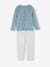 Pack of 2 'sur mon nuage' Velour Pyjamas for Girls aqua green 