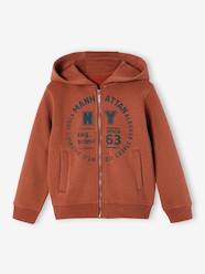 Boys-Cardigans, Jumpers & Sweatshirts-Basics Zipped Sports Jacket with Hood for Boys