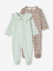 Baby-Pack of 2 Fleece Sleepsuits for Newborns