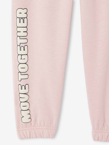 Fleece Joggers with Fancy Details, for Girls rosy 