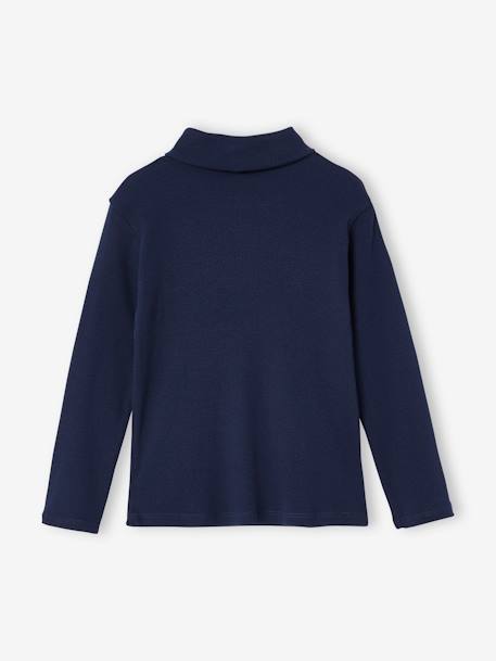 Pack of 2 Polo Neck Cotton Tops for Girls navy blue 