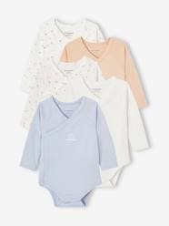 Pack of 5 Long Sleeve Bodysuits for Newborns, Squirrel