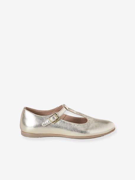 Flat Ballerina Pumps for Girls gold 