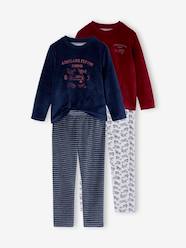 Boys-Pack of 2 "Aeroplane" Pyjamas in Velour for Boys