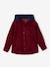 Corduroy Shirt with Fleece Hood, for Boys bordeaux red 