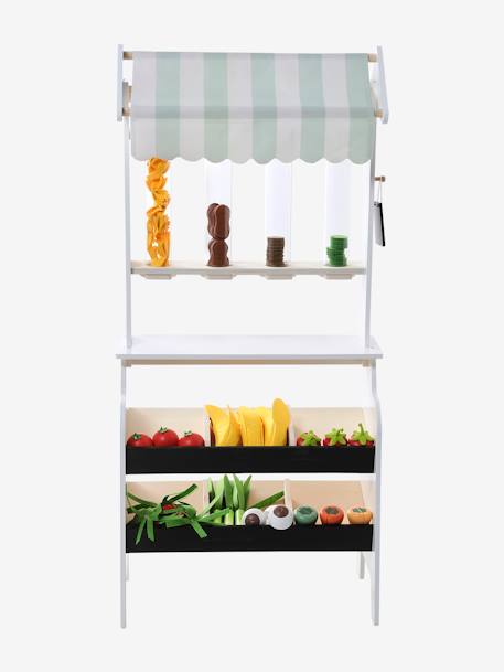 Market Stall + Fruit & Vegetables in Bulk, in FSC® Wood beige 