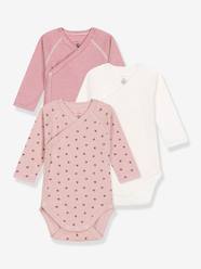 -Pack of 3 Long Sleeve Wrap-over Bodysuits by Petit Bateau