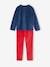 Pack of 2 'Cherry' Pyjamas in Velour for Girls navy blue 