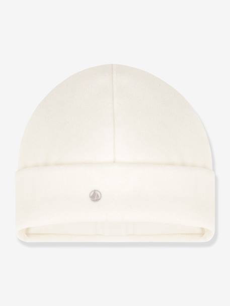 Beanie for Newborn Babies, by PETIT BATEAU white 