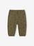 Printed Fleece Trousers for Babies ocean blue+olive 