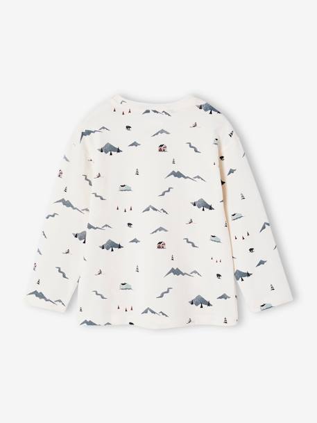 T-Shirt with Mountain Motifs for Boys ecru 