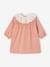 Needlecord Dress with Smocking & Removable Embroidered Collar for Babies rose 