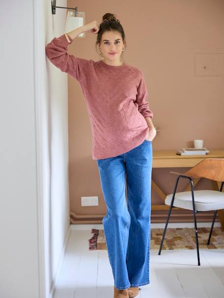 Fancy, Soft Knit Jumper for Maternity dusky pink 