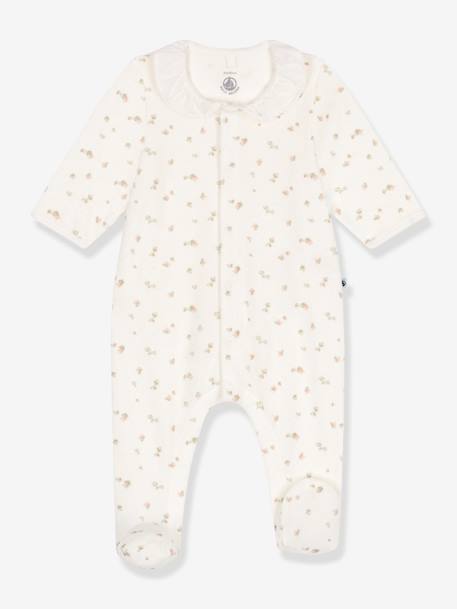 Floral Sleepsuit by Petit Bateau white 